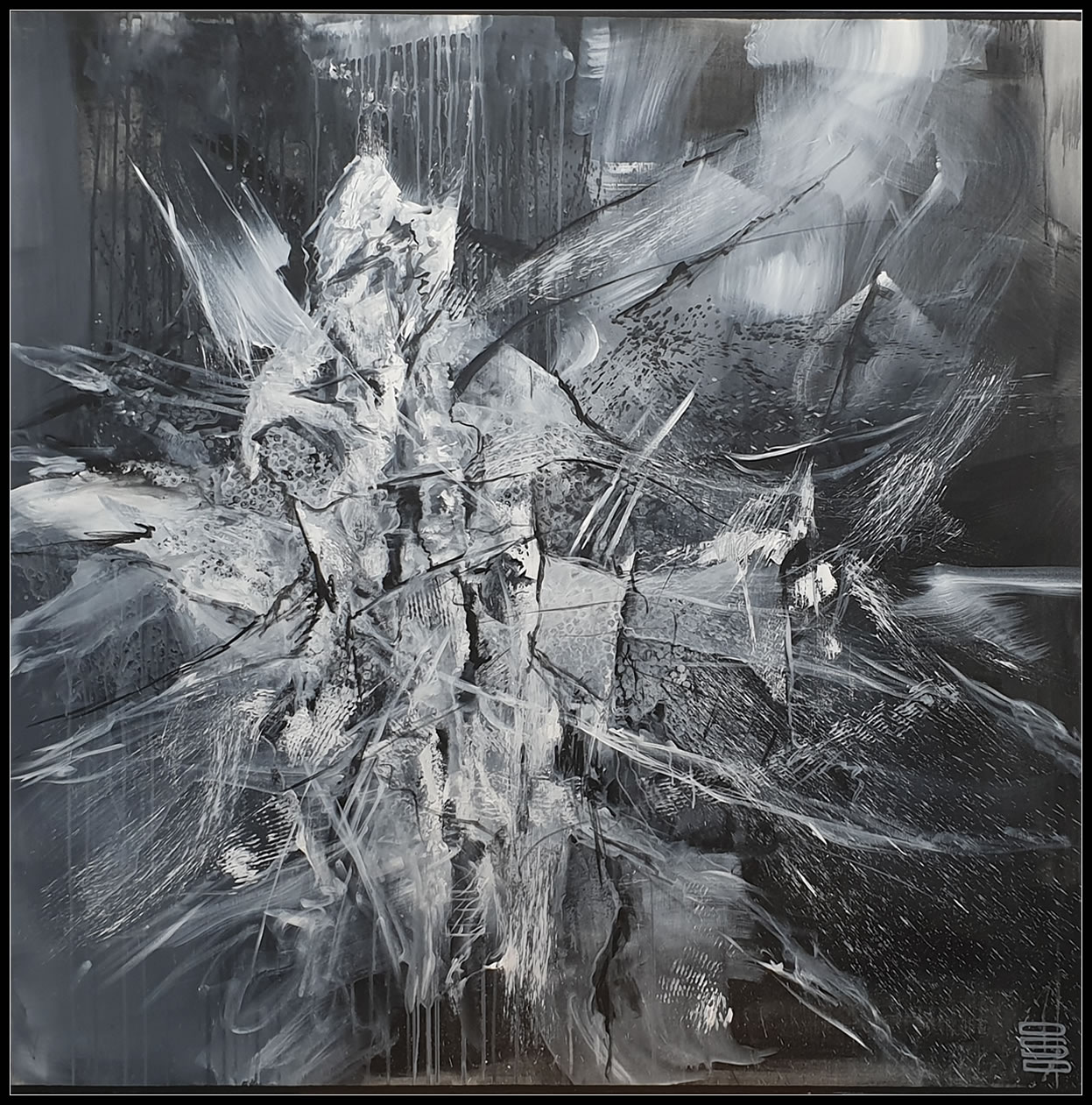 Flamingo 120x120 acrílico sobre lienzo